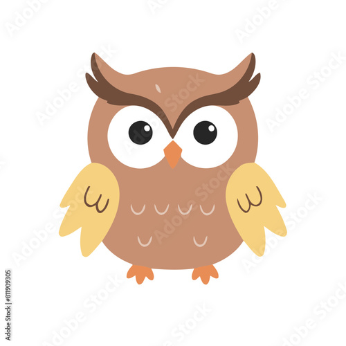 Vector illustration of a delightful Owl for early readers' enjoyment