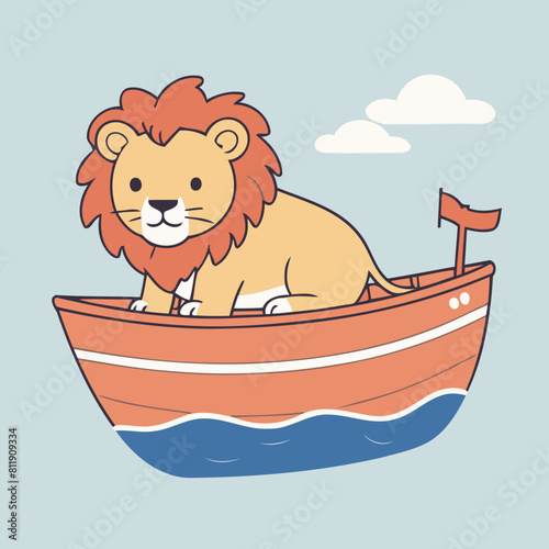 Cute Lion vector illustration for preschoolers' learning moments
