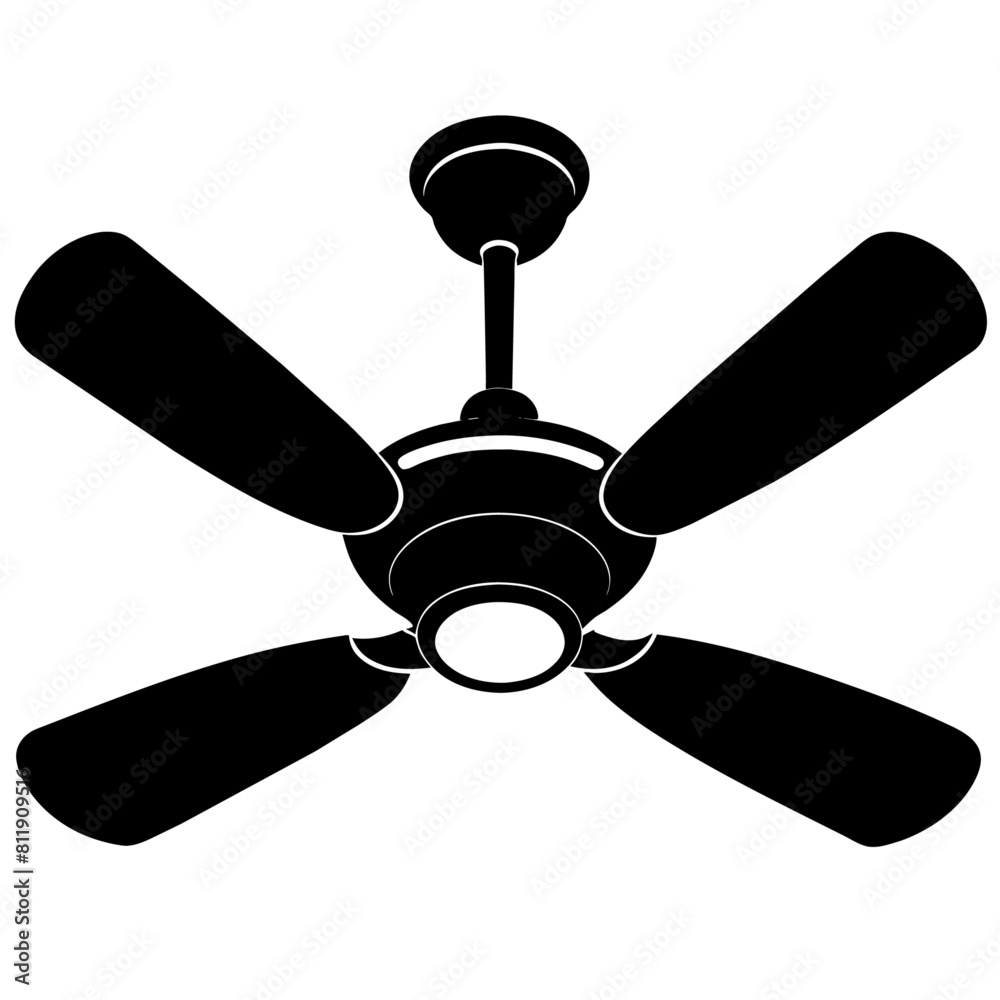 ceiling fan vector silhouette illustration ceiling fan vector silhouette illustration