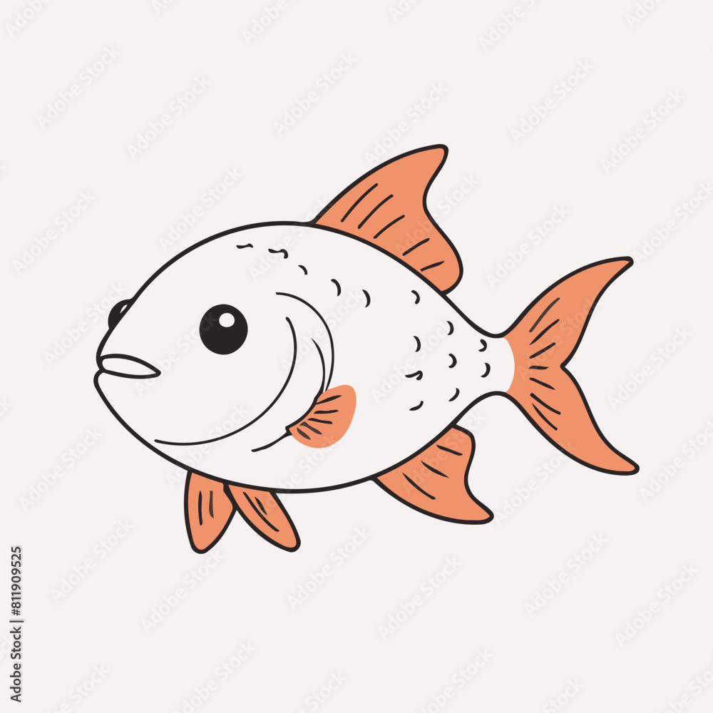 Cute Tetra for children's literature vector illustration Cute Tetra for children's literature vector illustration