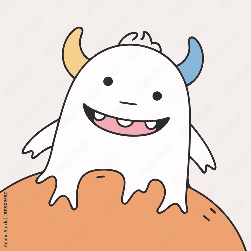 Vector illustration of a playful Monster for preschoolers' storytime Vector illustration of a playful Monster for preschoolers' storytime