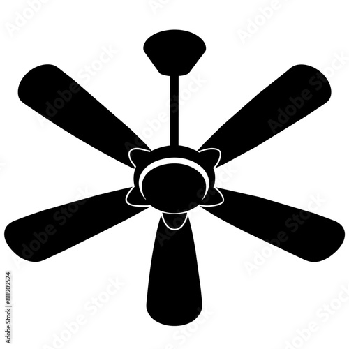 ceiling fan vector silhouette illustration