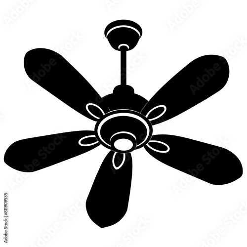 ceiling fan vector silhouette illustration