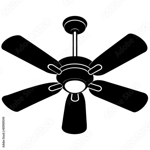 ceiling fan vector silhouette illustration