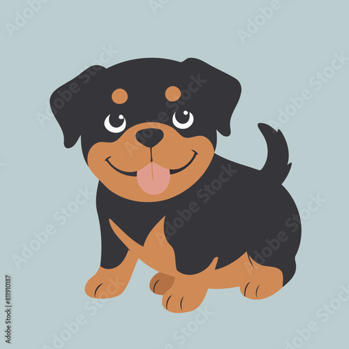 Cute vector illustration of a Dog for youngsters' picture books