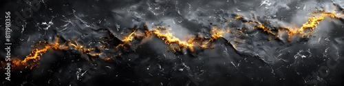 Dramatic Fiery Volcanic Explosion on Dark Ominous Marble Texture