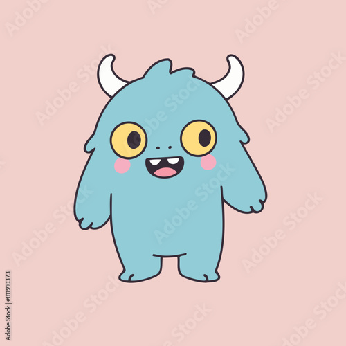 Cute vector illustration of a Monster for youngsters' picture books