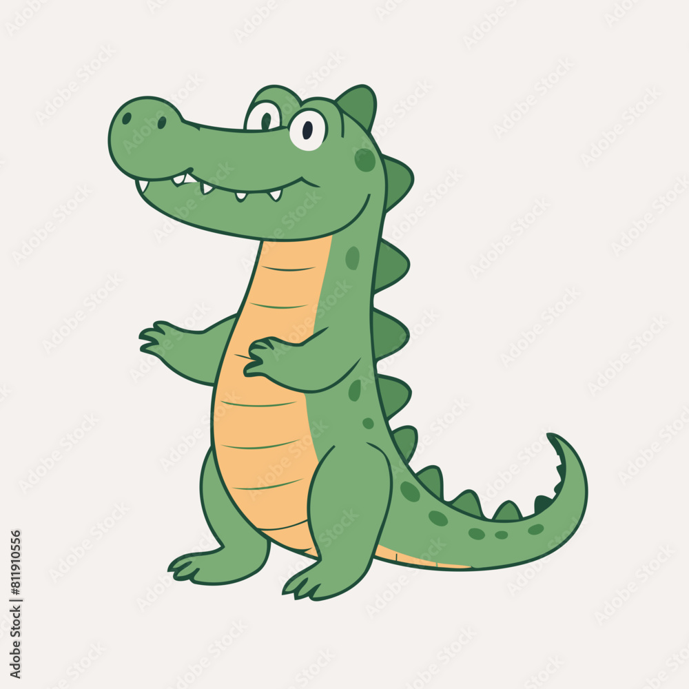 Fototapeta premium Vector illustration of a cute Alligator for children