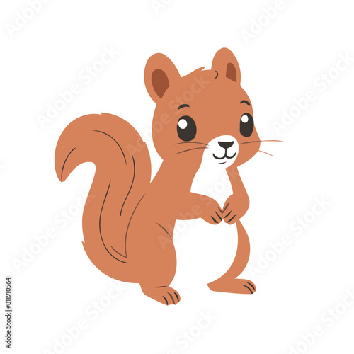 Cute vector illustration of a Squirrel for youngsters' imaginative stories