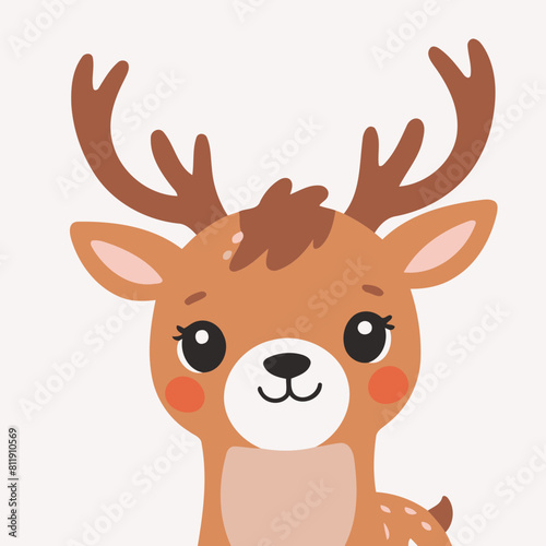 Vector illustration of a playful Deer for preschoolers' storytime