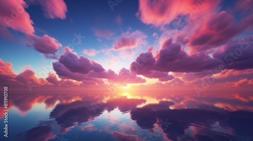 clouds and pink sky sweet sky Light pink clouds in sunset blue sky. Pastel colors of clouds  sunrise sundown natural background