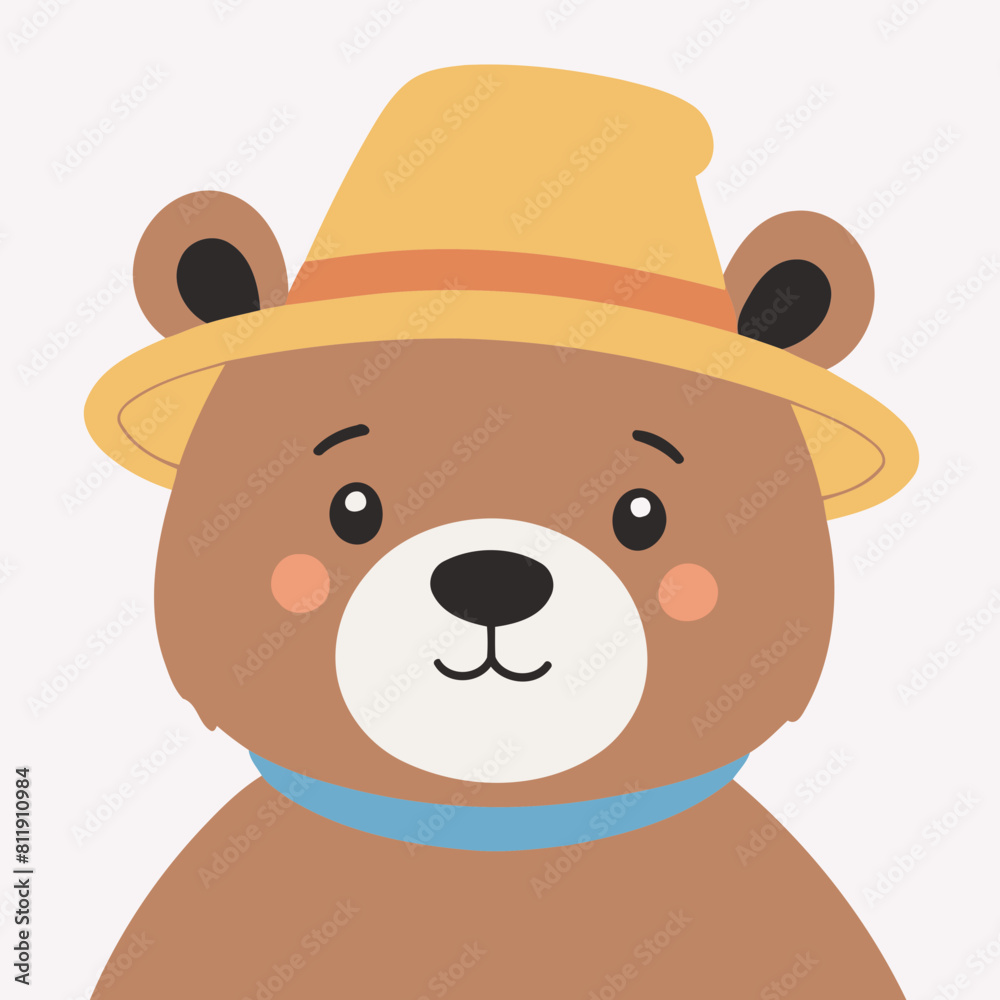 Fototapeta premium Cute Bear for toddlers' playful adventures vector illustration