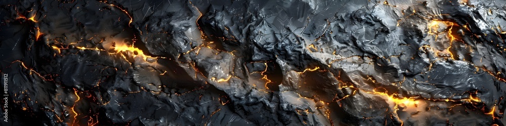 Dramatic Black Marble Textured Background with Fiery Orange Veins and Cracks Showcasing the Powerful Geology and Rugged Beauty of the Natural World Dramatic Black Marble Textured Background with Fiery Orange Veins and Cracks Showcasing the Powerful Geology and Rugged Beauty of the Natural World