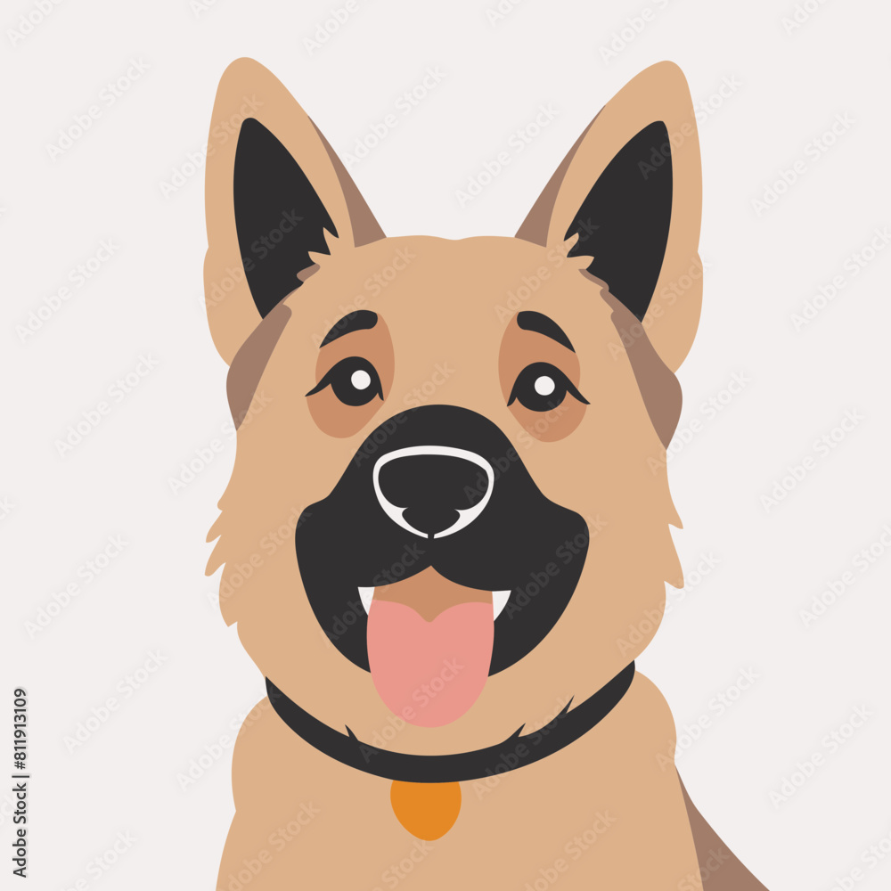 Vector illustration of a cute Dog for toddlers Vector illustration of a cute Dog for toddlers