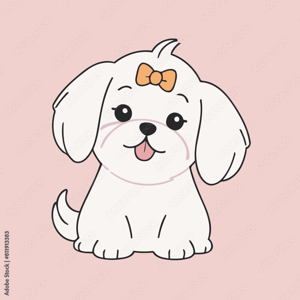 Cute vector illustration of a Dog for children book Cute vector illustration of a Dog for children book