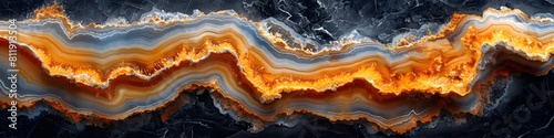 Vibrant Swirling Patterns of Multicolored Marbled Texture Background with Fiery Orange and Stark Gray Contrasts photo