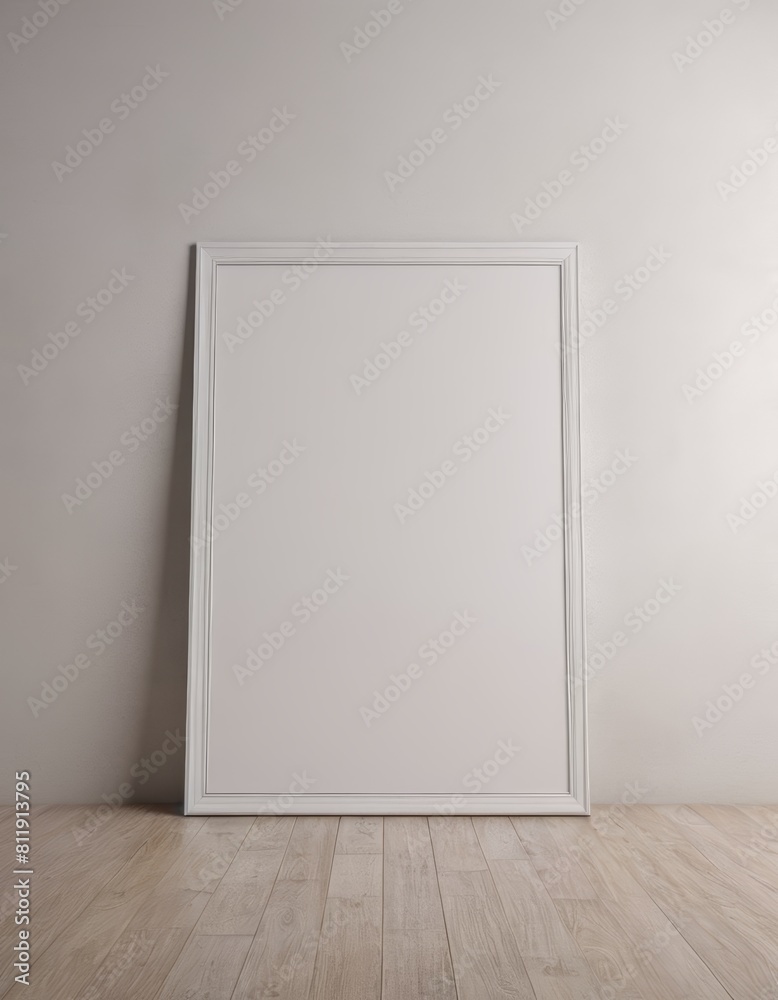 Minimalist Frame Mockup Hanging on a Stylish Wall in a Modern Apartment, Perfect for Displaying Artwork, Posters, or Photography Minimalist Frame Mockup Hanging on a Stylish Wall in a Modern Apartment, Perfect for Displaying Artwork, Posters, or Photography