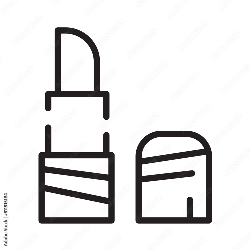 Fototapeta premium Beauty Lipstick Makeup Line Icon
