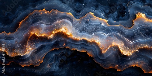 Fiery Marble Flows of Molten Swirling Energy and Abstract Geological Formations