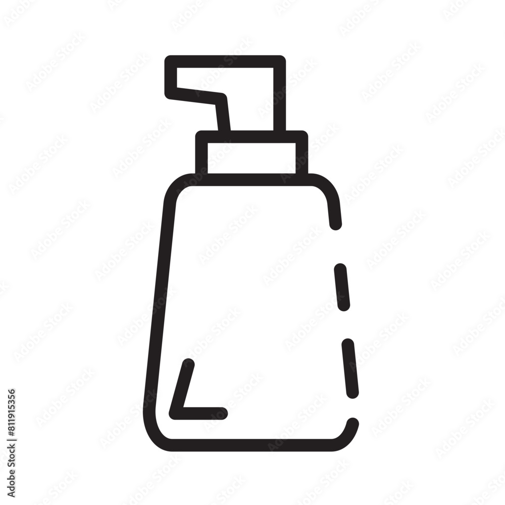 Dropper Makeup Serum Line Icon Dropper Makeup Serum Line Icon