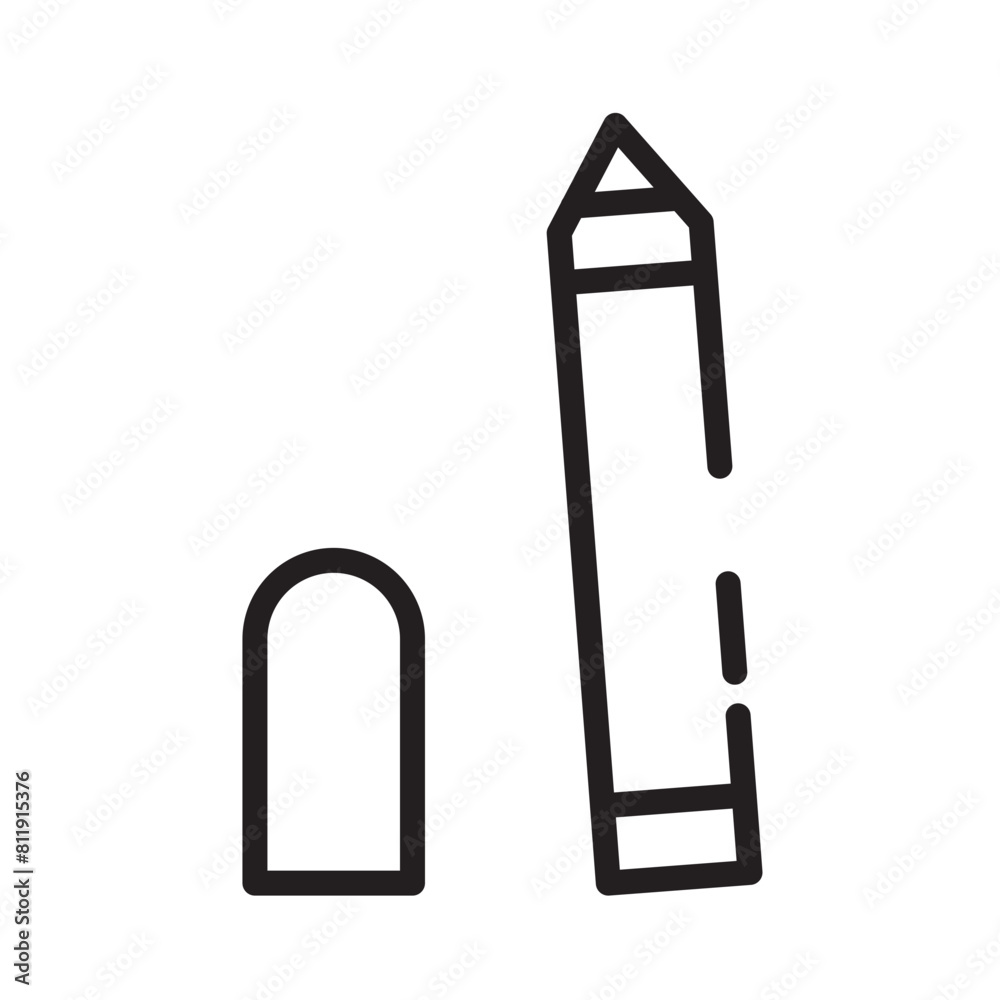 Eyeliner Makeup Pencil Line Icon