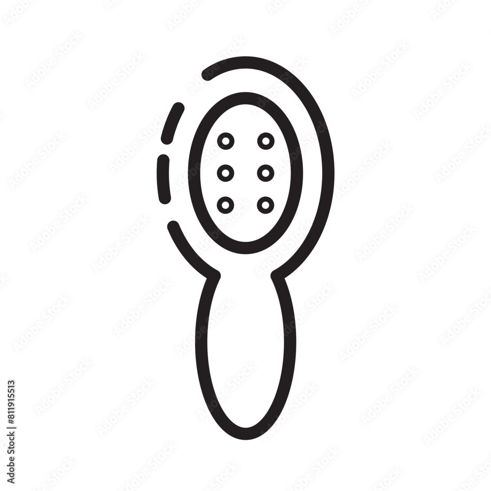 Beauty Comb Cosmetic Line Icon Beauty Comb Cosmetic Line Icon