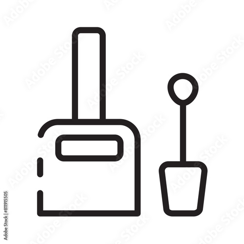Nails Paint Polish Line Icon