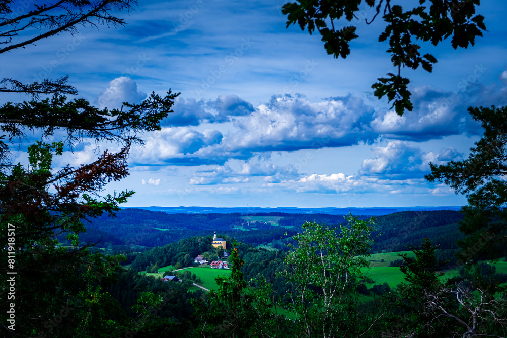 Obraz premium Hiking Tour on the Semmelberg in the Bavarian Forests