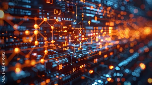 An up-close photograph of a chemical equation displayed on a high-definition computer screen, capturing the precision of chemical reactions © Faizan