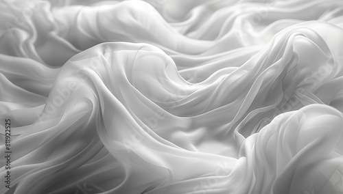 Close up of flowing white silk in the style of grayscale, soft lighting, monochromatic, subtle tonal values. --ar 85:48 --stylize 750 Job ID: 1ce8730d-5658-40c7-91f8-7795fd5144a1