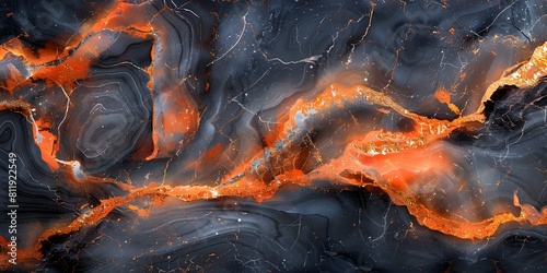 Fiery Marble Mosaic:Dramatic and Energetic Natural Abstract Background