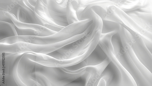 Close up of flowing white silk in the style of grayscale, soft lighting, monochromatic, subtle tonal values. --ar 85:48 --stylize 750 Job ID: 1ce8730d-5658-40c7-91f8-7795fd5144a1 photo