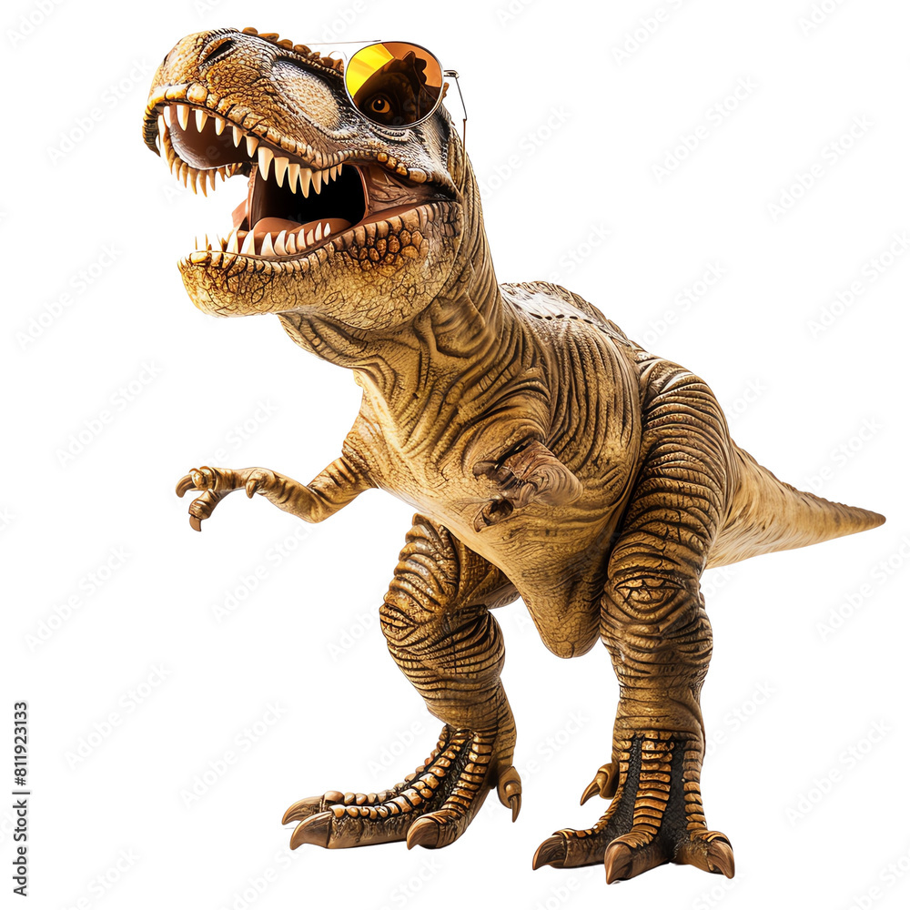 Fototapeta premium The realistic dinosaur toy with vivid color and exquisite details, it is a perfect gift for kids who love dinosaurs.