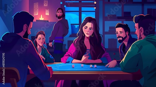 Exciting board game night with strategic gameplay and friends