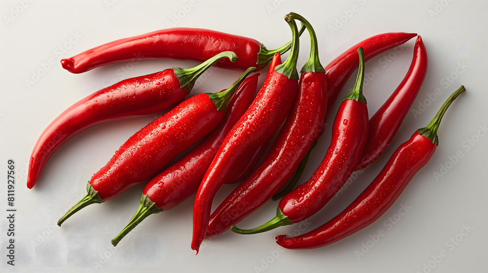 red chilli white background red chilli white background