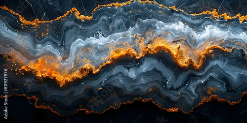 Fiery Marble Flows in Dramatic Abstract Background Composition with Dynamic Textures and Patterns