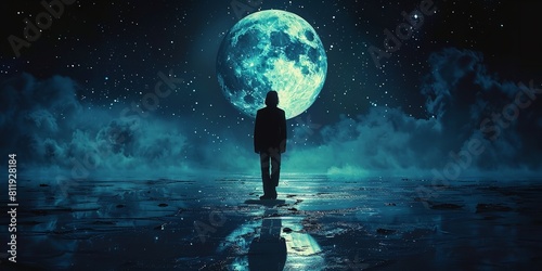 I appreciate the concept music of Moonwalkers Silent Symphony. Generative Ai photo