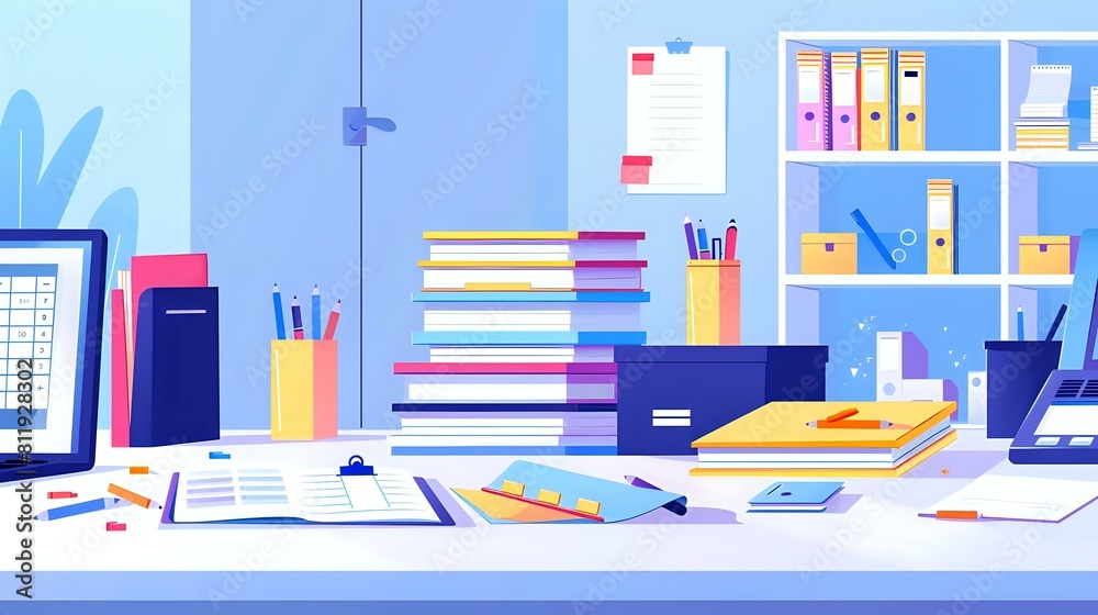 Financial Specialist Organizing Data in a Bright, Quiet Office Setting Financial Specialist Organizing Data in a Bright, Quiet Office Setting