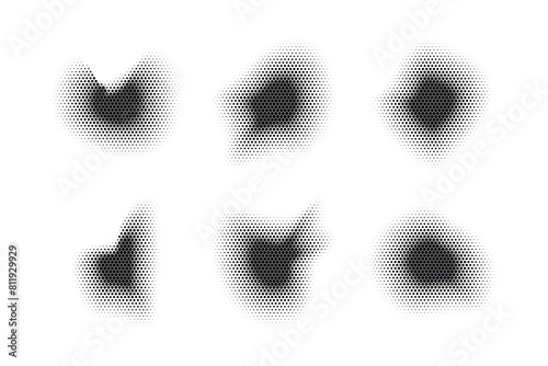 Halftone Hexagon Pattern, Reprographic Technique for Simulating Background Set Minimal Style Dynamic Wallpaper