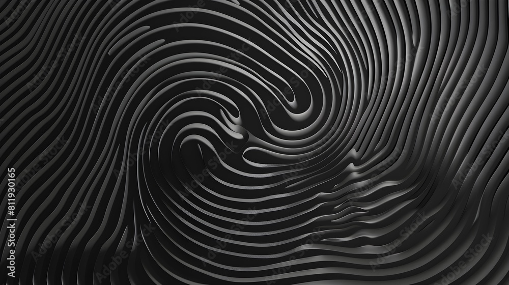 Mesmerizing Monochrome Spiral:A Dynamic Optical Illusion of Minimalist Design