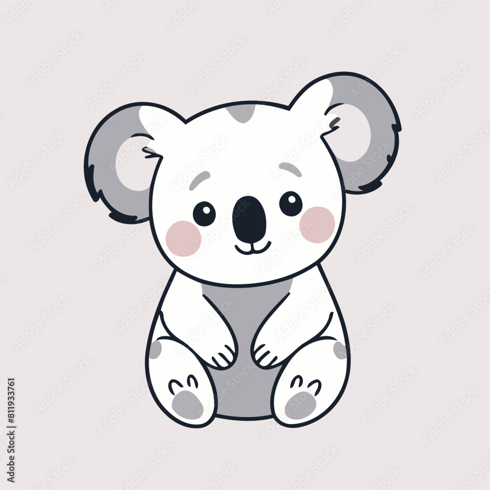 Cute vector illustration of a Koala for kids Cute vector illustration of a Koala for kids