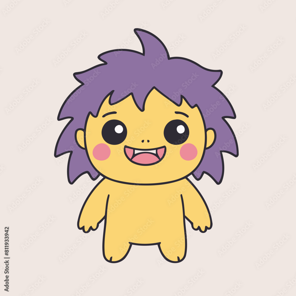 Vector illustration of a cute Monster for toddlers books Vector illustration of a cute Monster for toddlers books