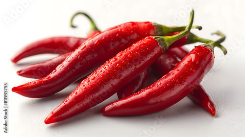 red chilli white background