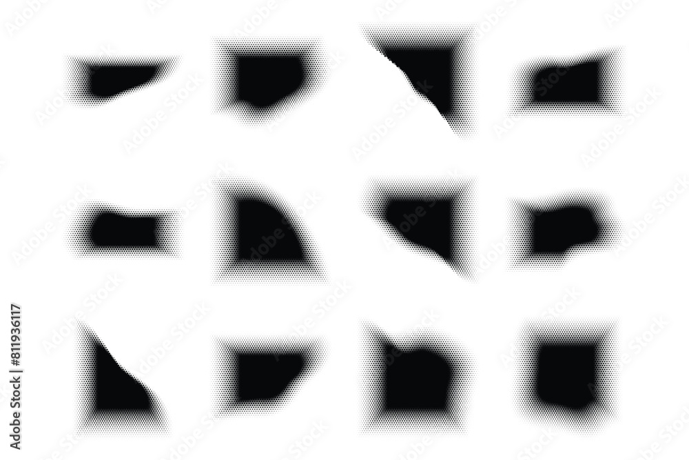Halftone Hexagon Pattern, Reprographic Technique for Simulating Background Set Minimal Style Dynamic Wallpaper Halftone Hexagon Pattern, Reprographic Technique for Simulating Background Set Minimal Style Dynamic Wallpaper