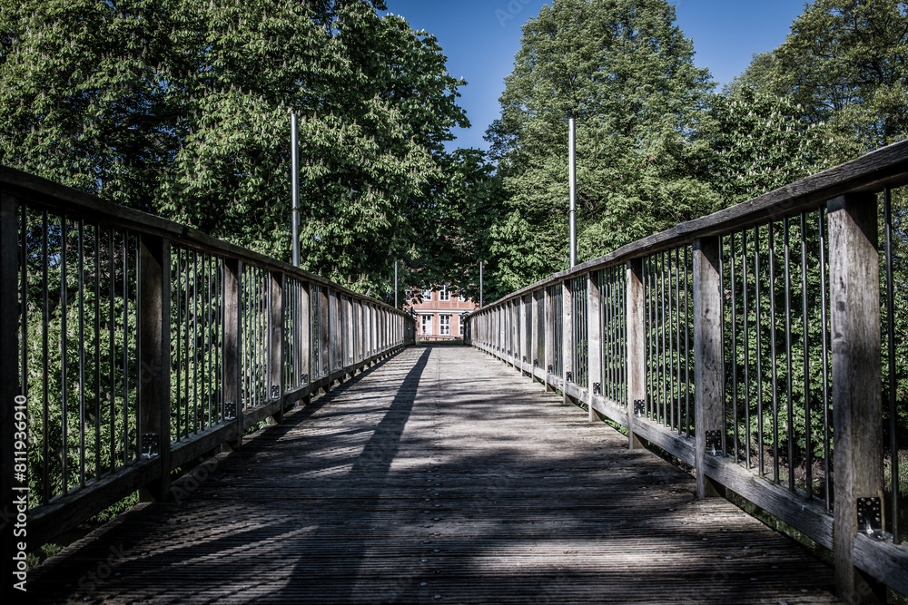 Obraz premium Holzstegidylle Bleckede