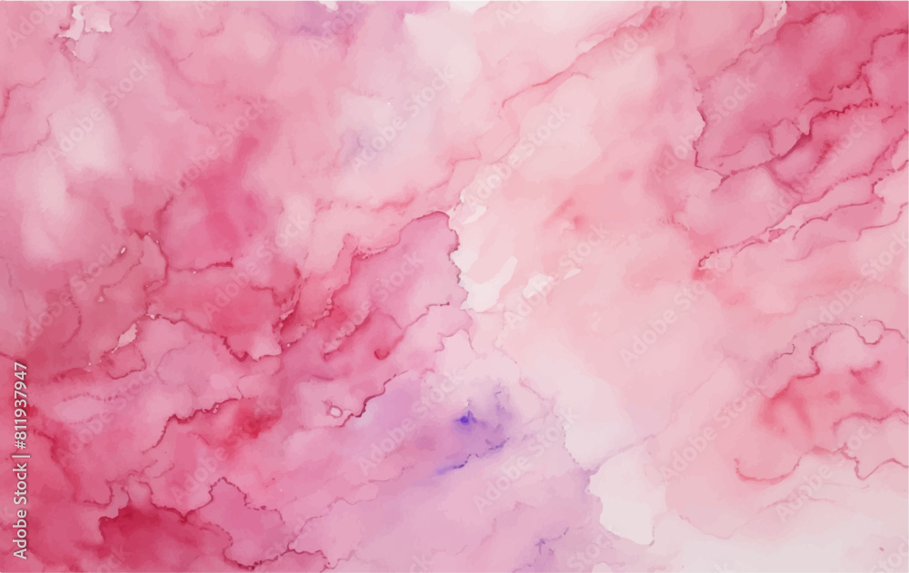 Vibrant Watercolor Painting Abstract Brush Texture With Splashes Pink And White Design Background