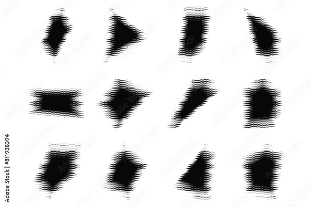 Halftone Hexagon Pattern, Reprographic Technique for Simulating Background Set Minimal Style Dynamic Wallpaper