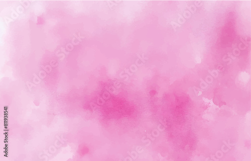 Abstract pink watercolor background. Soft pastel water color paper texture. Light paint brush pattern. Watercolour splash background