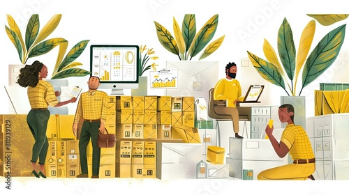 Dynamic illustration of Inventory Manager's role in forecasting demand and coordinating logistics