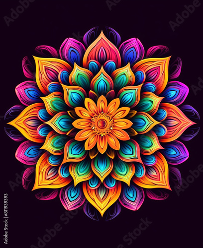 multi colors flower designs pattern